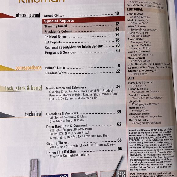 American Rifleman NRA Magazine February 2011 Vol 159 u No 2 National Rifle Assoc - Picture 6 of 12